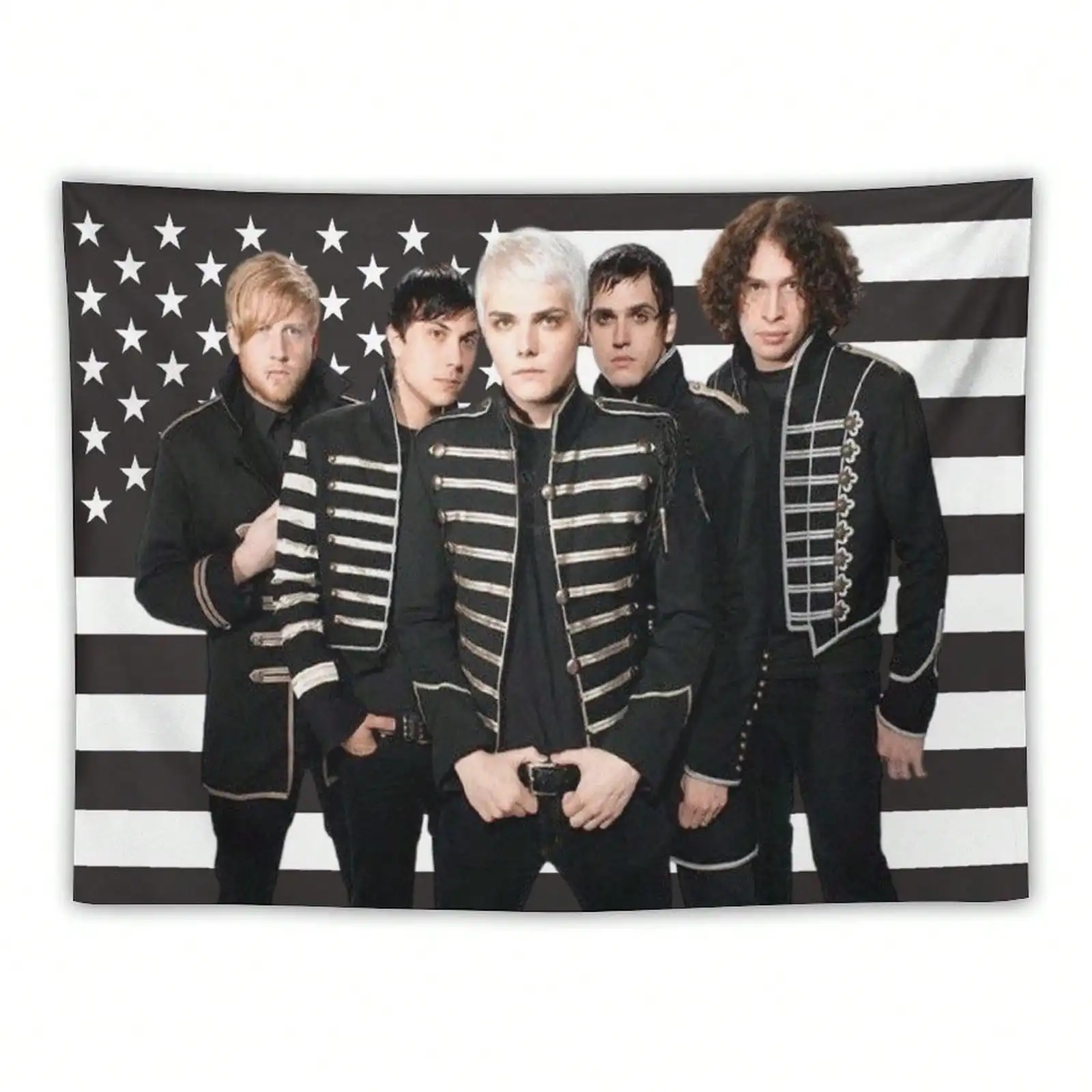 MCR Band Inspired Tapestry Flag Outdoor Decor Advertising Decoration Garage Flags Flaga Barber Shop Decorative Home Objects Hang
