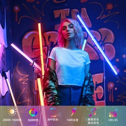 LUXCEO P120S APP Control DMX Light RGB Tube Stick CRI95+ 2000~10000K 3000LM 30W Photography Video Light for Studio Film Stage