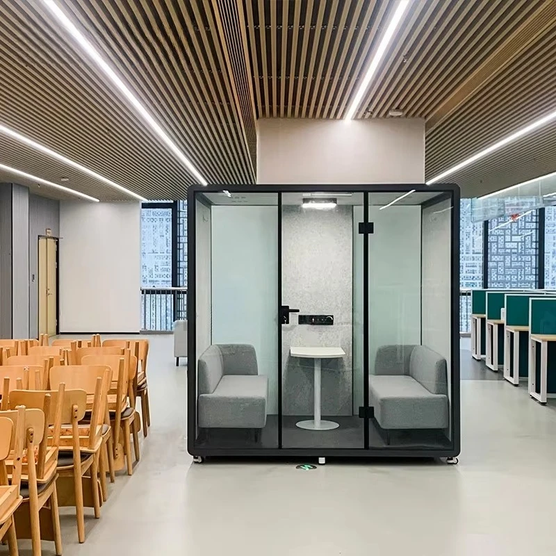 Cabine insonorisée pour salle de sport, isolation acoustique, surface anti-rayures personnalisée, pour le repos du personnel de fitness et le travail en privé