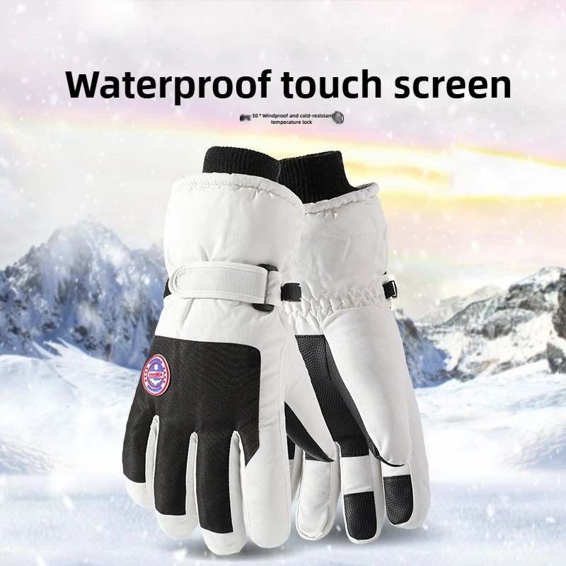 

Зимние модные теплые мужские и женские перчатки с сенсорным экраном для взрослых и бархатные толстые хлопковые холодные и ветрозащитные велосипедные уличные лыжные перчатки