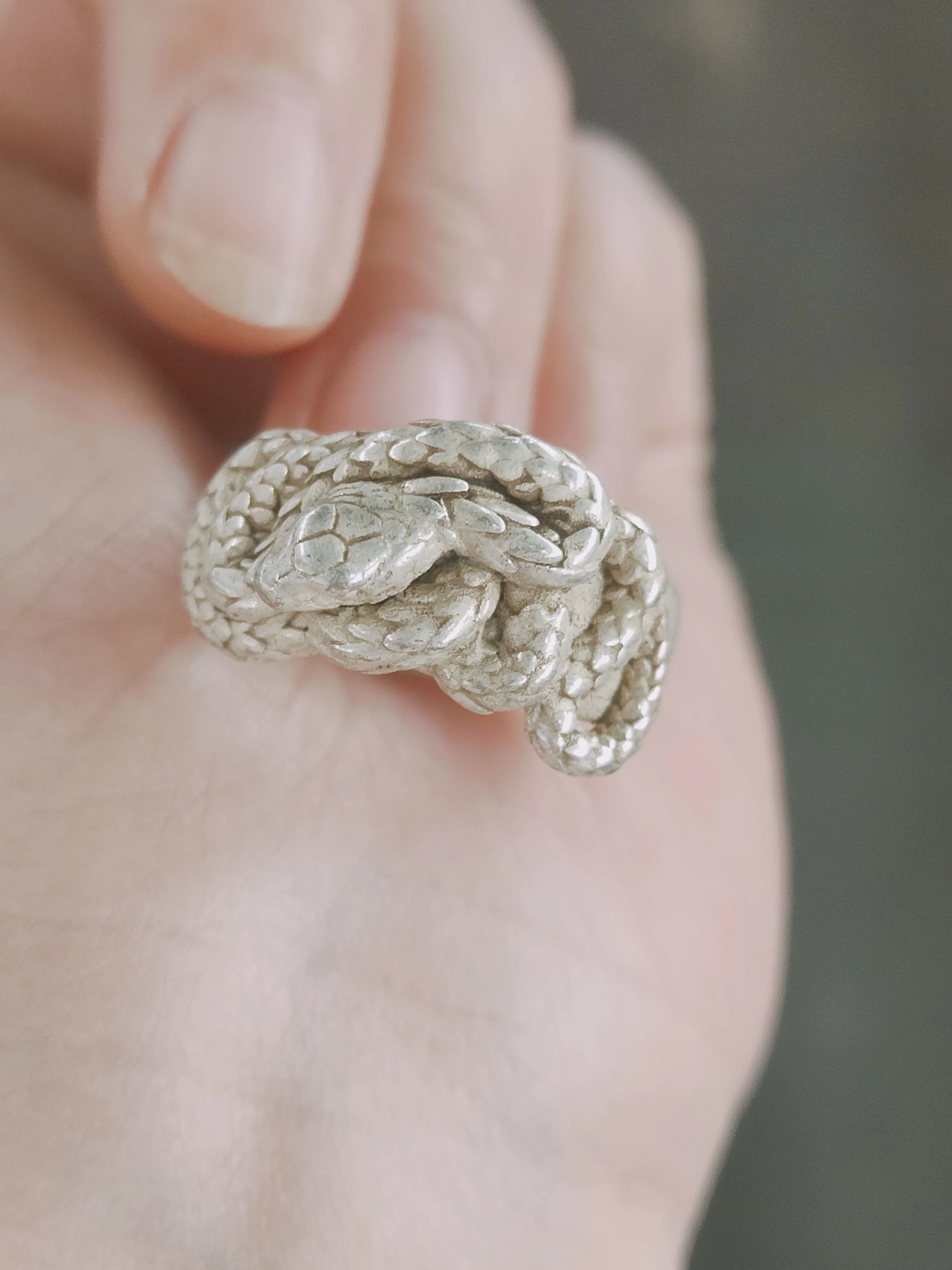 

Chinese Snake Year zodiac retro, unique ethnic style, 12 zodiac signs, versatile and creative index finger ring
