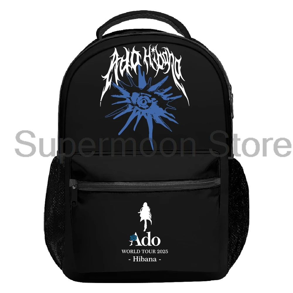 Ado Hibana Merch Rucksack Women Men Casual Daypack Unisex Travel Bag Outdoor Backpack