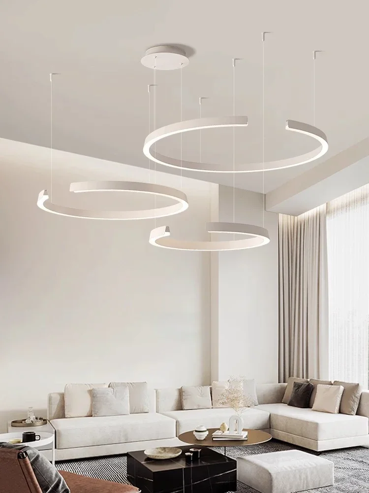 Modern Simple Semicircle Ring Led Chandelier For Living Dining Room Pendant Lights Lighting Home Bedroom Hanging Lamps Fixtures