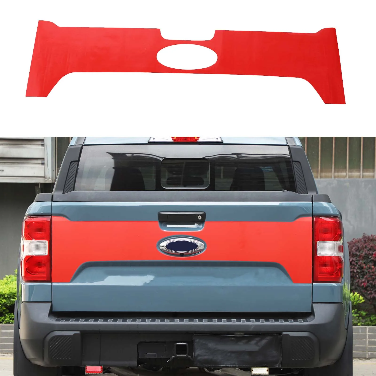 

For Ford Maverick Maverick2022+ tailgate label sticker tailgate baffle label sticker exterior decoration accessories 1pcs red