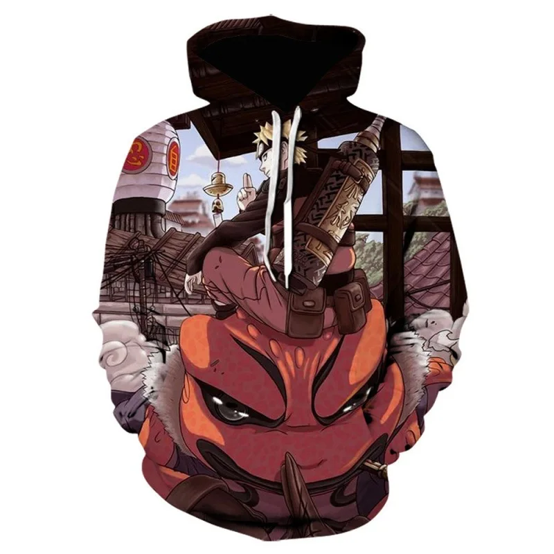 Bandai Naruto 3D-Serie Herren-Hoodie Neu für Herbst/Winter 2026 Anime-Inspiriert Harajuku Y2K Streetwear – Detail 8