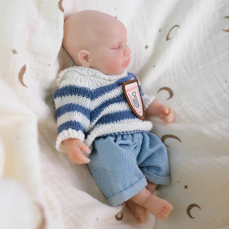 8 inch 20 cm Loulou zacht siliconen lichaam herboren babypop mini handige pop