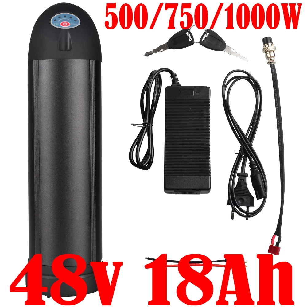 500W 750W 1000W 48V kettle 18650 cells e-bike lithium ion batteries 48V 18Ah 15Ah 13Ah 12Ah 10Ah Electric Bicycle Bike Battery