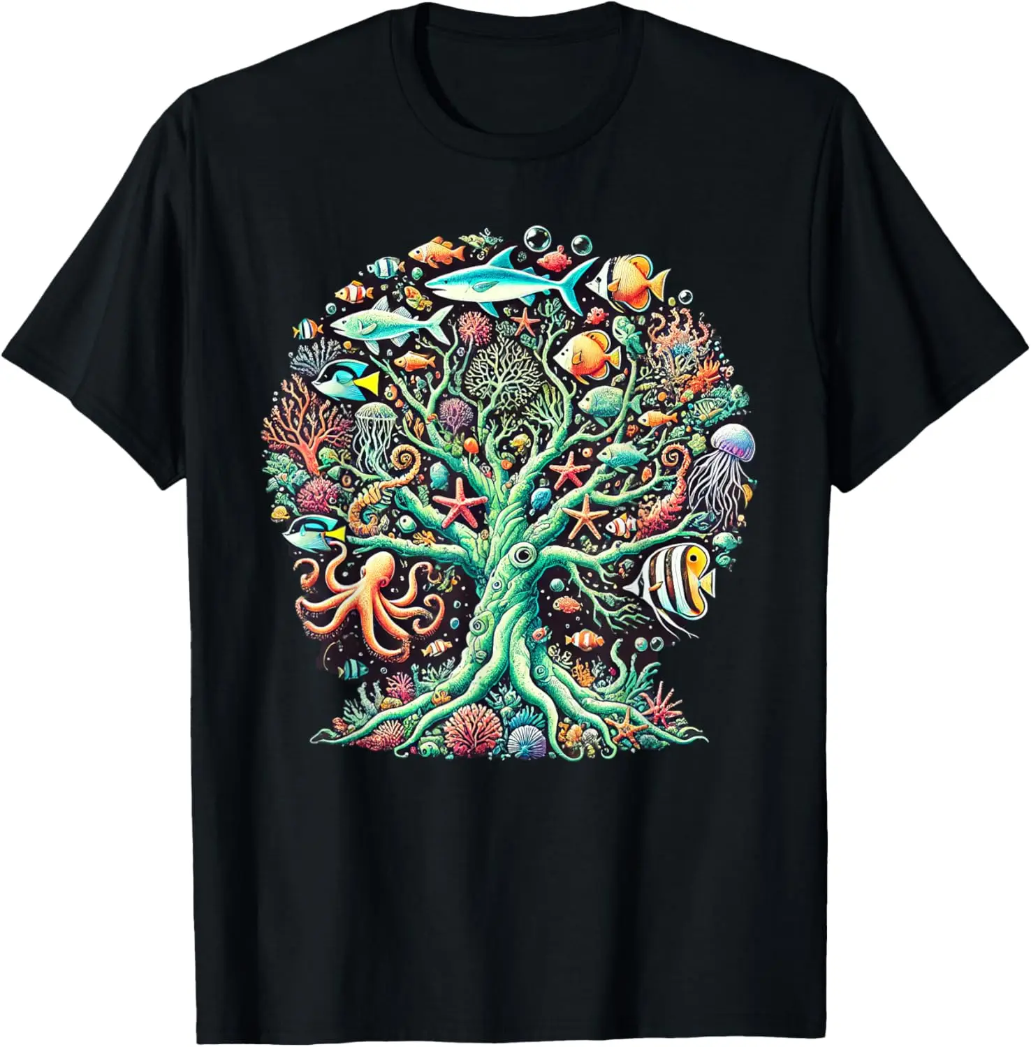 Marine Life Coral Reef Tree Ocean Nature T-Shirt