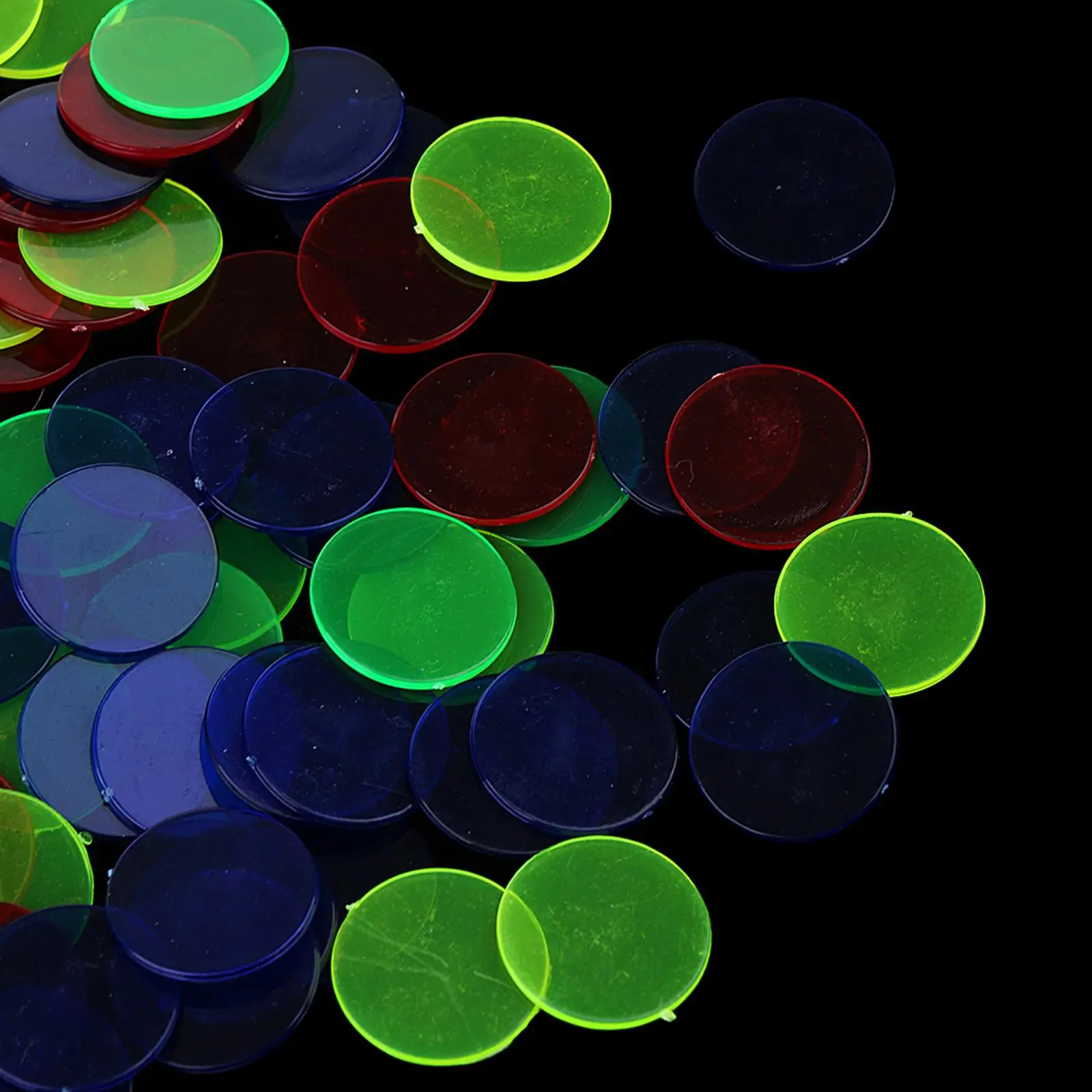 علامات رقائق البنغو البلاستيكية الشفافة 500 قطعة ملحقات ألعاب اللوحة لاستخدام بطاقة البنغو والكرنفال والفصول الدراسية