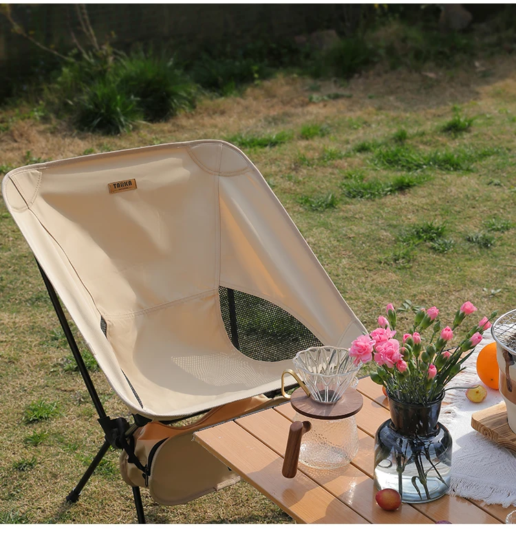 TARKA 2 Stück klappbare Campingstühle, leichte Klappstühle für Touristen, Rucksackreisen, Angeln, Garten- und Balkonstühle – Detail 5