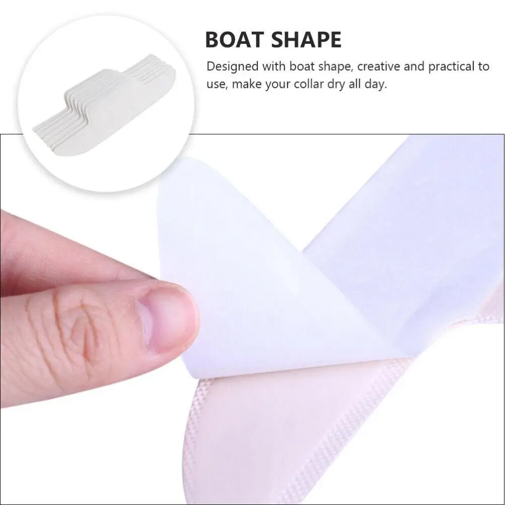 10pcs White Anti-Dirty Sweat Sticker Shirt Collar Disposable Deodorants Suit Unisex Stickers Absorbing Sweat Anti-Sweat Pad  New