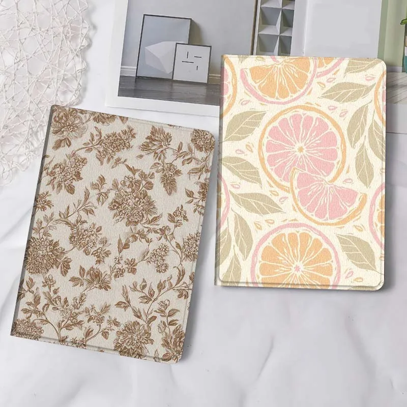 

Vintage Floral Pattern Design Tablet Case For Apple iPad Air Pro mini 1 2 3 4 5 6 7 8 9 11 M2 M3 M5 M4 5th 6th 7th 10th 11th