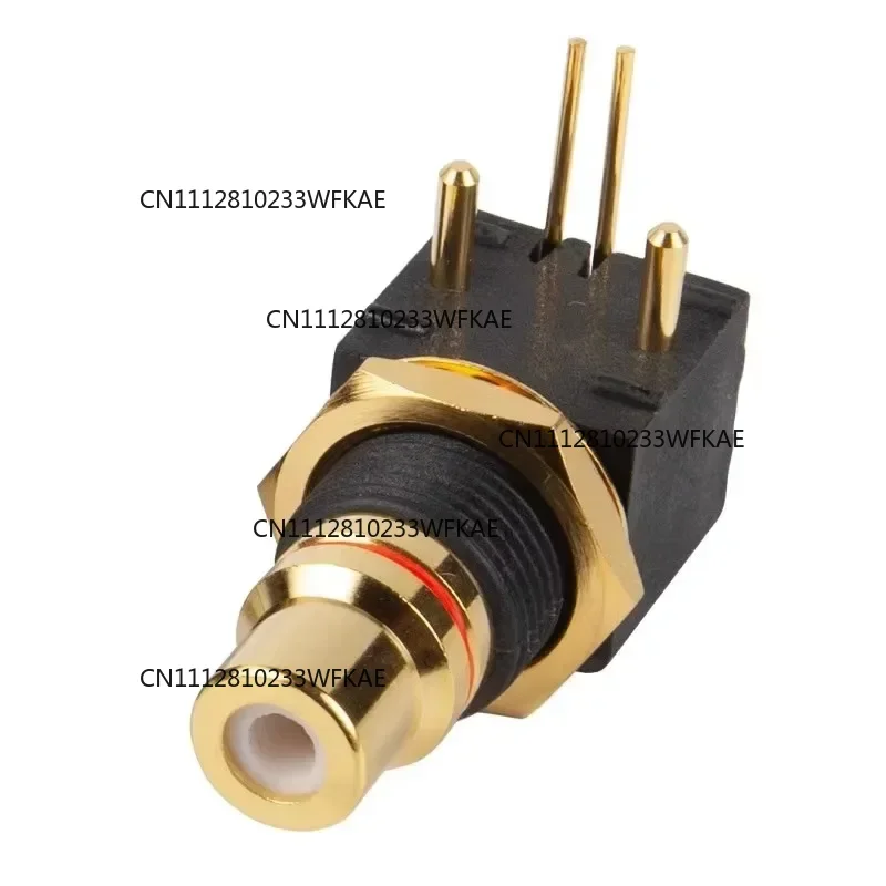 4PCS New Copper Gold Plated RCA Terminal Female JackPCB Socket Connector Right Angle for DAC DecoderDigital Coaxial Input/Output