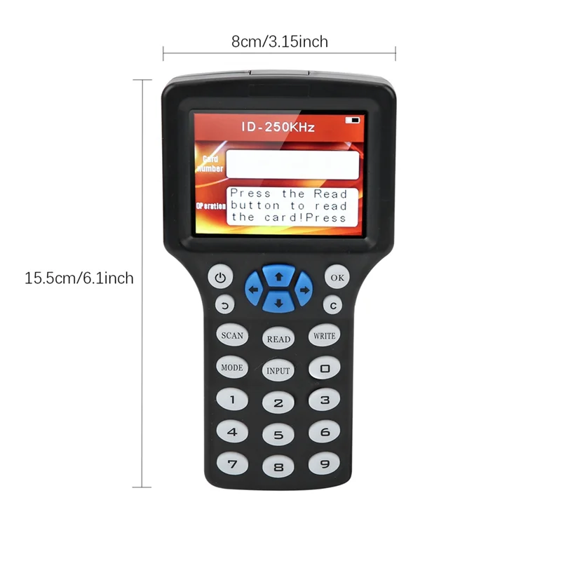 

ABZW 10 Frequency RFID NFC Smart Card Reader Writer Duplicator+5XUID Keychain 125K 13.56Mhz RFID Copier Key Replicator
