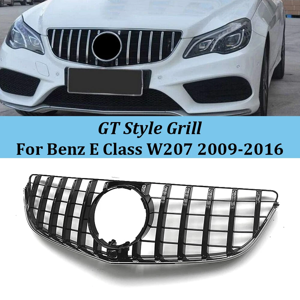 

Car Front Upper Bumper Hood Mesh Grille for Mercedes Benz E Class W207 2009-2016 Auto Accessories E200 E260 E320 E350 E400 E500