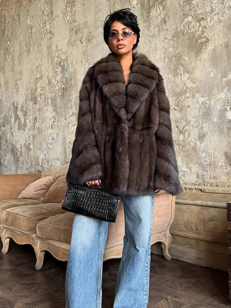 Hiver Marque Russe Vetement Streetwear Femmes Mode Moelleux Fausse - Main Image