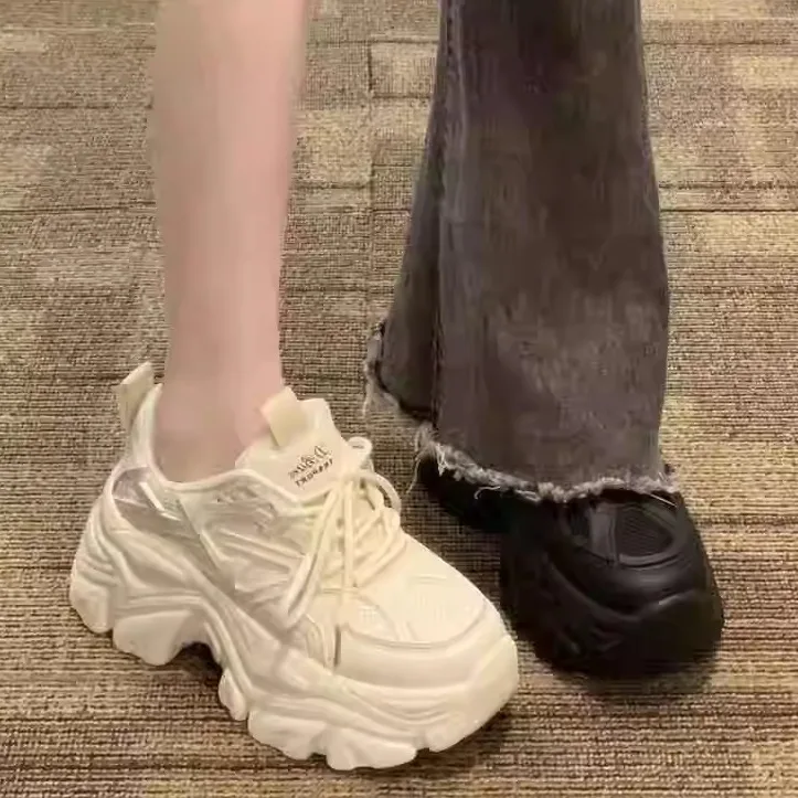 

Elevated Sport Shoes Casual Dad Shoes Women's Ins Popular White Sneakers Four Seasons Can Be Worn Running Thick Bottom Shoes