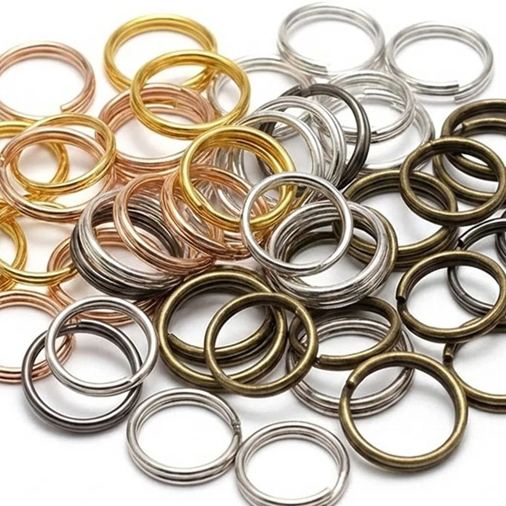 

200 шт. 5-14 мм Разноцветные металлические открытые двойные соединительные кольца-коннекторы для брелоков и украшений, оптом