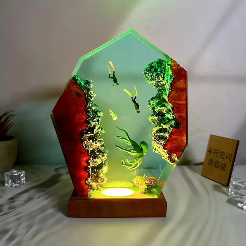 High End Ocean Wind Diver Exploring Deep Sea Bedroom Decoration Atmosphere Lights Ornaments Special Holiday Gifts