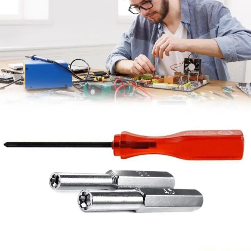 A2BE 3.8mm 4.5mm 2.5mmY Ergonomic Antislip Screwdriver for Video Game Hardware Repair