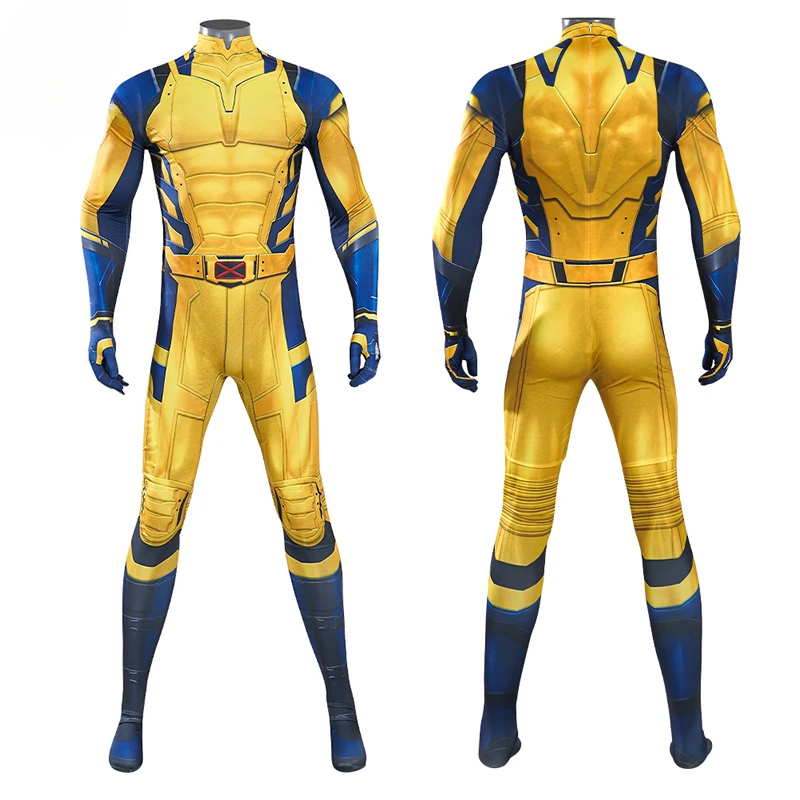 

DP3 Wolverine Cosplay Costume James Howlett Jumpsuit 3D Printing Zentai Bodysuit Superhero Halloween Man Outfit