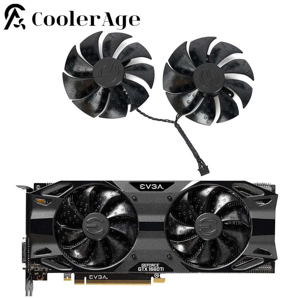 87mm PLA09215S12H GTX1660 GTX1660Ti Video Card Fan for EVGA GTX 1660 Ti 1660 XC Ultra Gaming Graphics Card Replacement Fan