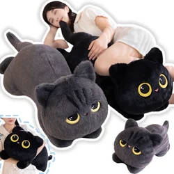 Peluche chat siamois doux Kawaii, Long, Oblong, Orange, chats noirs, oreiller de couchage pour enfants, école, maison, coussin décoratif de lit