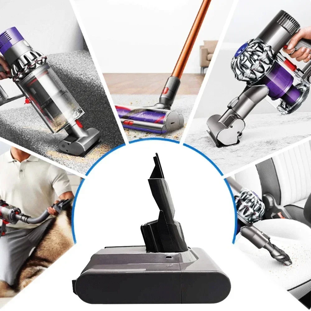 2026 V7 4.8/6.8/9.8/12.8Ah 21.6V البطارية الأصلية لدايسون V7 رأس المحرك الحيوان المطلق SV11 بطارية DE FR RU 2025