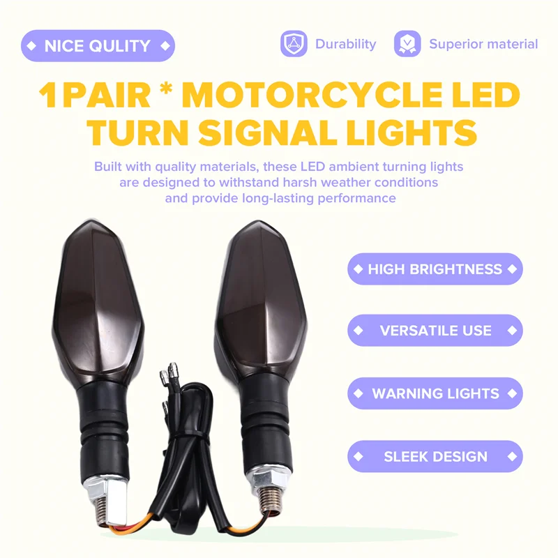 LED Ambient Turning Light 1 Pair Motorcycle Mini Flashing Light Projection Lamp LED Turn Signal Lights