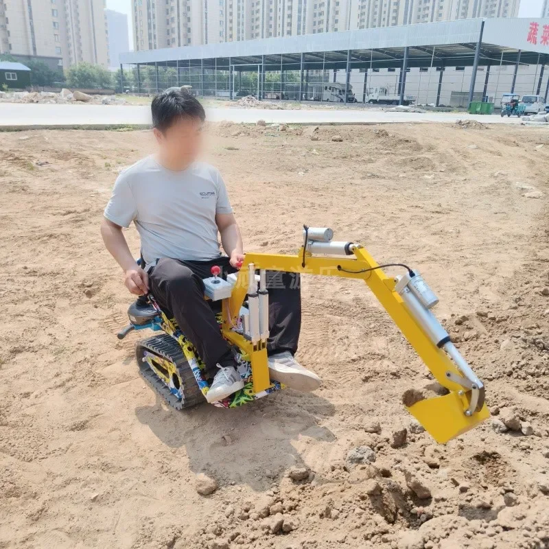 Kids Outdoor Playground Mini Excavator Coin Operated Sand Digging Machine Amusement Park Self Service Ride On Toy Equipment