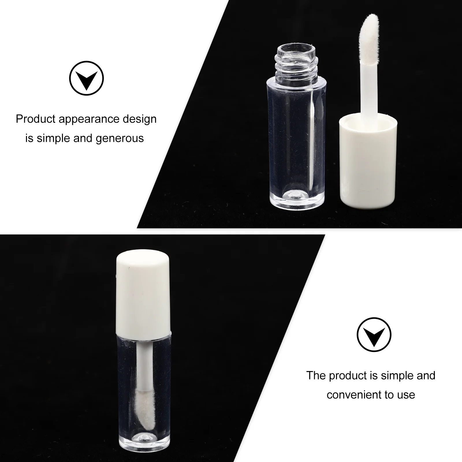 Tubo vacío de brillo de labios, botellas pequeñas transparentes, contenedores de Color de lápiz labial rellenable Nese, tubos de bálsamo, Mini soportes de plástico, 10 Uds.