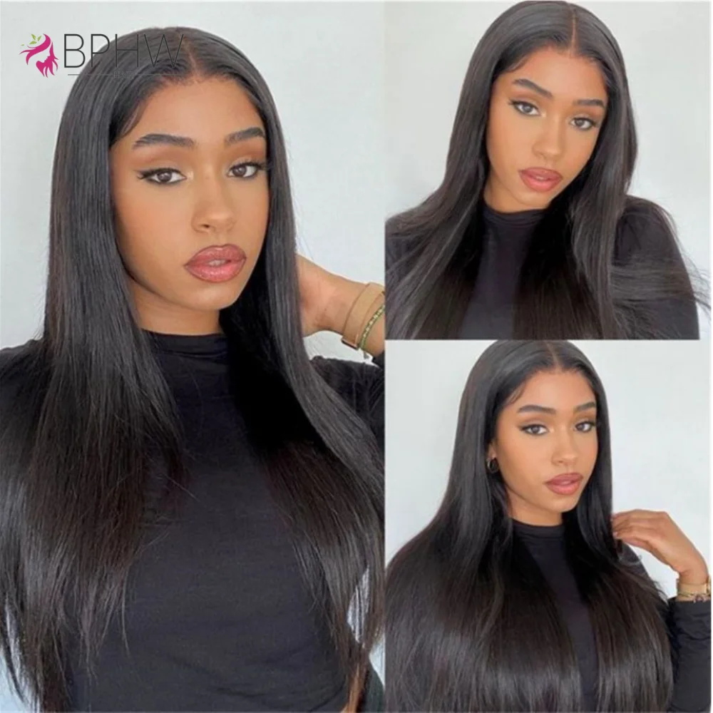 Fotografia 6: Frontal de Renda 13x4 Liso, Cabelo Humano 100%, Fechamento de Renda 4x4, Renda Suíça Transparente, Pré-arrancado com Baby Hair, Atacado 12A BPHW
