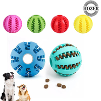Small Dog Toy Interactive Elasticity Puppy Chew Toy Tooth Cleaning Rubber Food Interactive Bouncy Ball Toy Pet Stuff Accessories