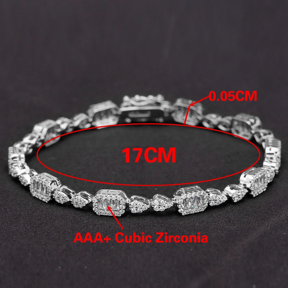 Bride Talk European and American Fashion Bracelet  Zircon Chain Dubai Bride Style Bracelet Women Jewelry Party Birthday Gift