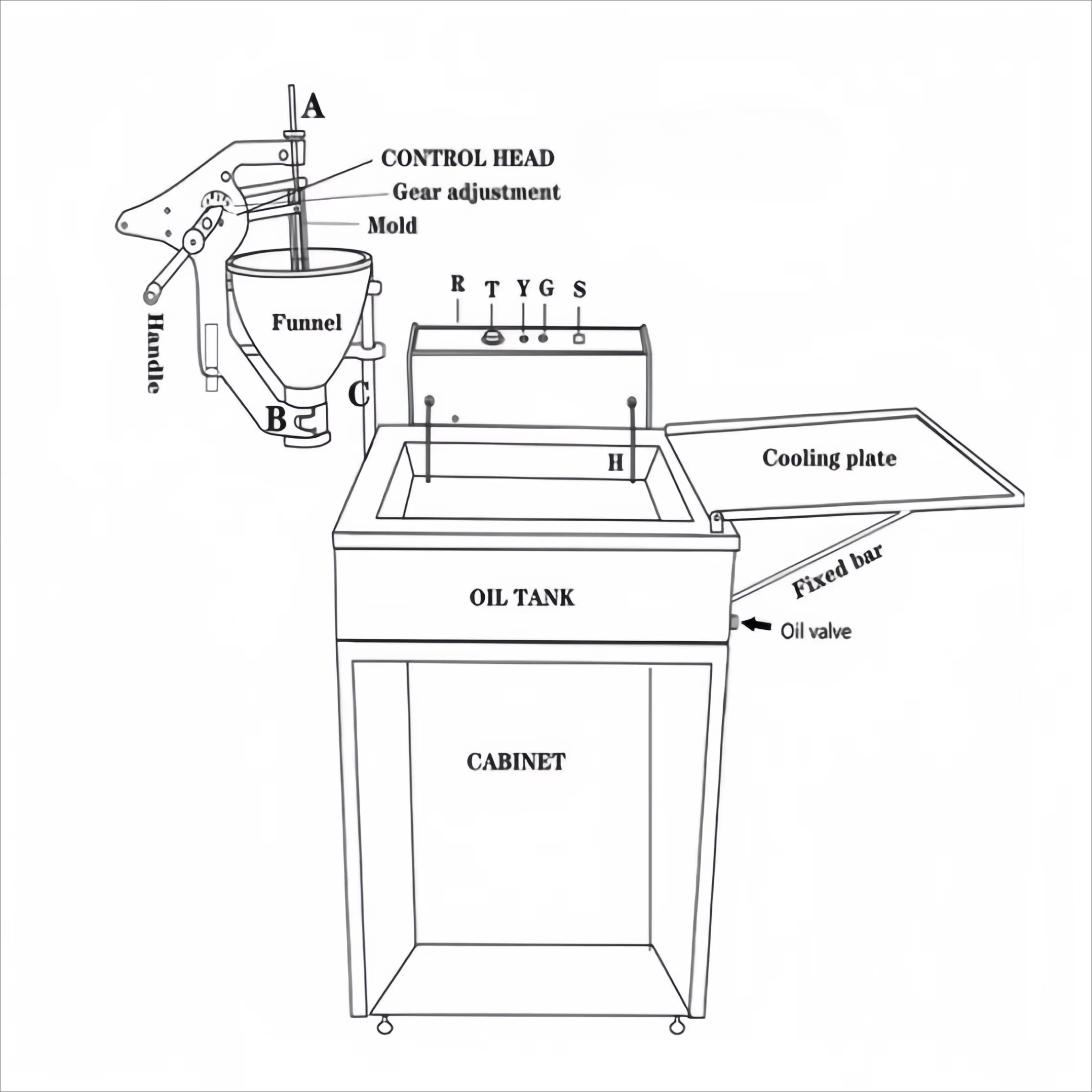 Doughnut Manual T103 Vertical Mochi Donut Machine  Mechanical 9L Hopper Donut Maker Multi-function Fryer