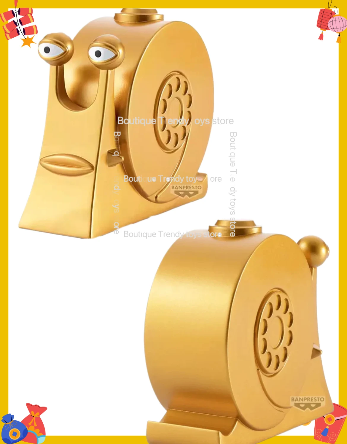 

Bandai Original Banpresto Anime ONE PIECE SOFVIMATES Golden Den Den Mushi PVC Action Figure Model Collectible Toy Gifts