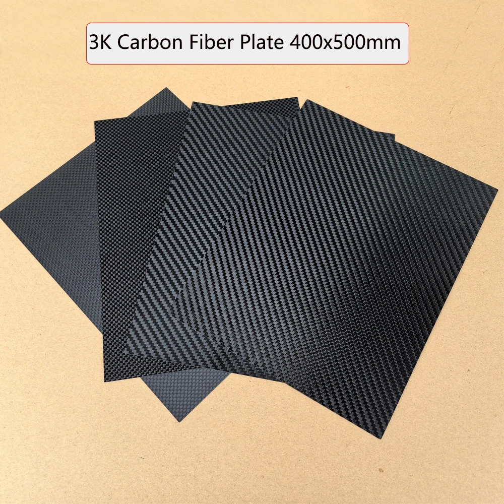 

1pcs 400x500mm Matte Glossy Full 3K Carbon Fiber Plate Sheet High Strength Carbon Board Panel 0.5mm -5mm for DIY making