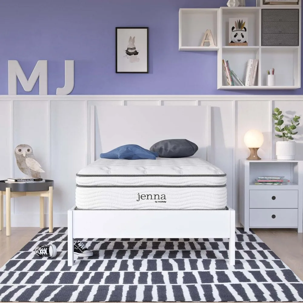 Jenna 10 "Feder kern-und Memory Foam-Doppel matratze mit individuell ummantelten Spulen