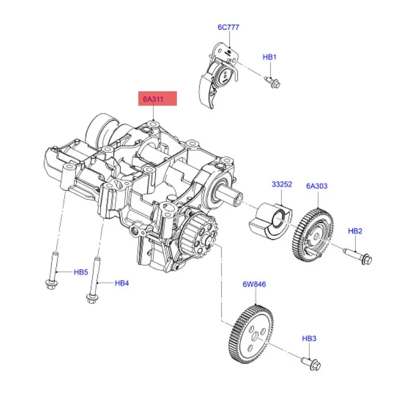 

Suitable for 1898995 Compatible with Ford Focus 18 EcoSport 1.0T Balance Shaft Assembly Oil Pump Integrated Automatic