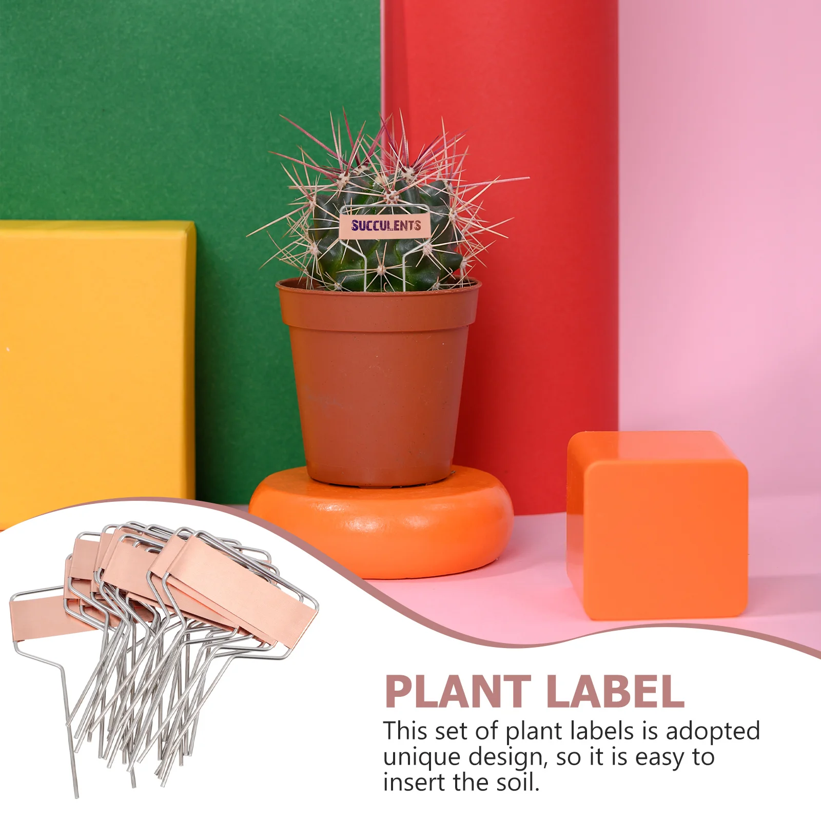 

15Pcs Metal Plant Markers Waterproof Durable Gardening Inserts Copper Writing Area Stainless Steel Support Flower Nursery Garden