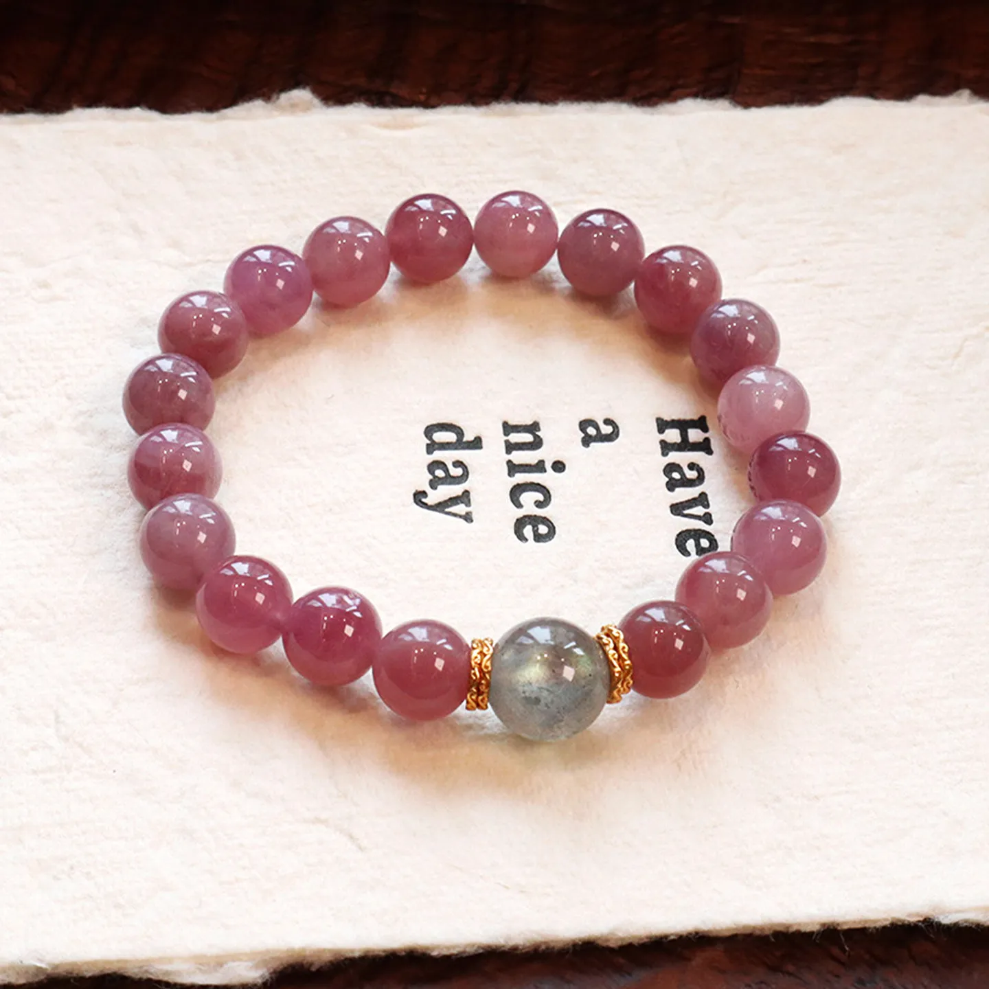 

Natural Purple Horse Powder Crystal & Moonstone Beaded Bracelet: Women's Romance-Attracting, Good Luck Gift