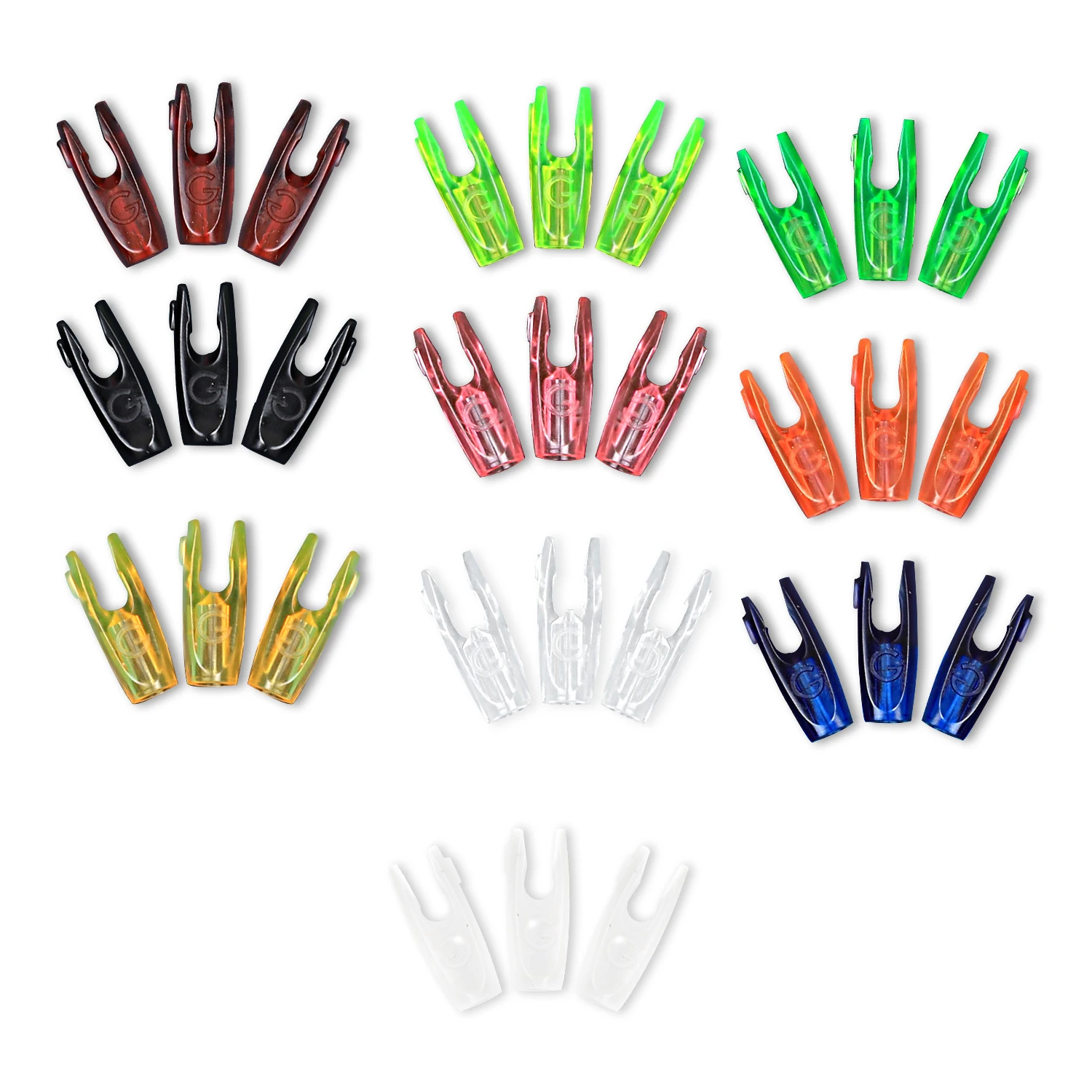 

100pcs Arrow Nocks G Tails For ID3.2/4.2/6.2mm Arrow Shaft Archery Shooting Hunting Accessory