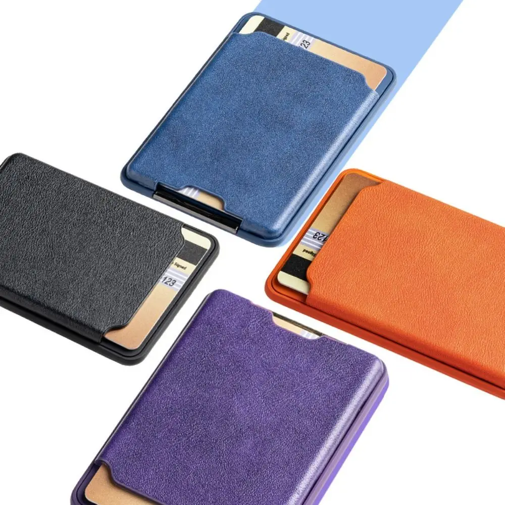 For MagSafe Card Wallet Phone Card Holder Anti-theft Metal Support Magnet Phone Card Bag Leather for iPhone 16 15 14 13 Pro Max