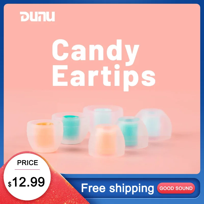 

Силиконовые насадки DUNU Candy DUNU SS, 3 пары L/M/S, размер отверстия 4,6 мм/одинарный фланец для наушников, диаметр насадки от 4,6-5,5 мм