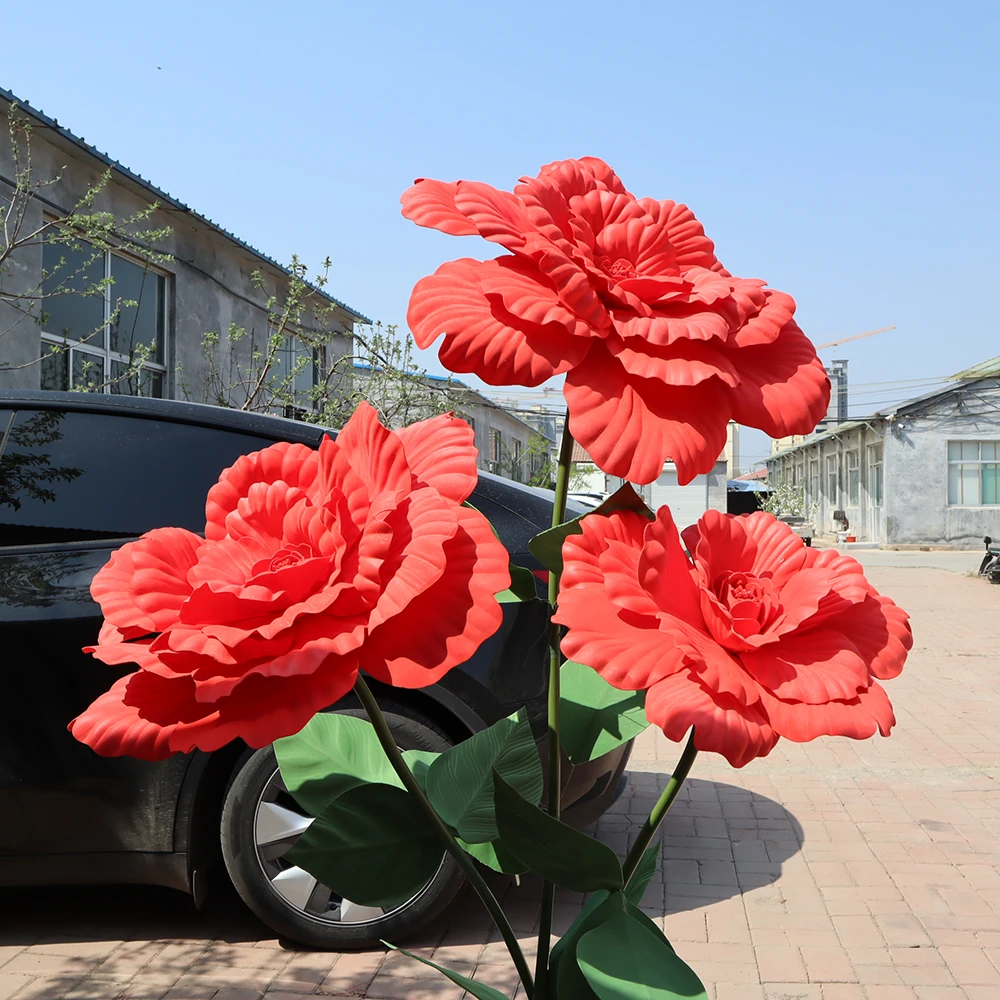 Artificial Giant PE Peony Foam Flower Garden Decoration Outdoor Photography Backdrop Window Show Arrangement Accessories