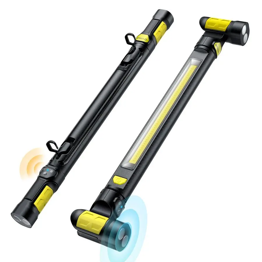 

LightAUTO ON Off 3000LM LED Work Light 5200mAh Under Hood Working Light with Hooks, Portable Magnetic Rechargeable Cordless Job