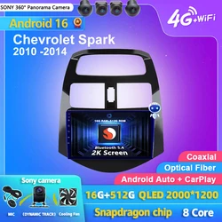 Android 16 Carplay Auto Car Radio Multimedia Player for Chevrolet Spark Beat Matiz Creative 2009 - 2016 E53 X5 M5 2din Stereo