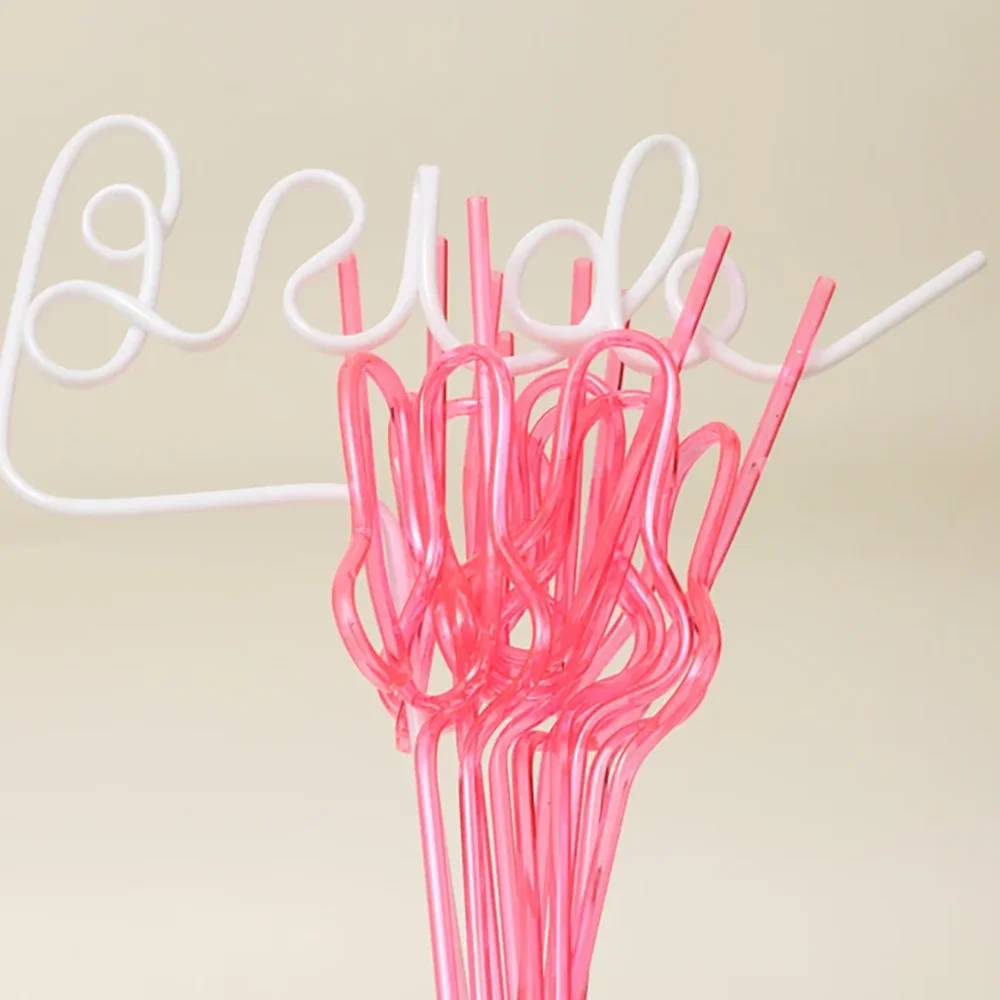 

11Pcs Bride Straw Bachelorette Party Favor Beach Bach Party Bridal Shower Reusable Bridesmaid Team Bride Wedding Anniversary