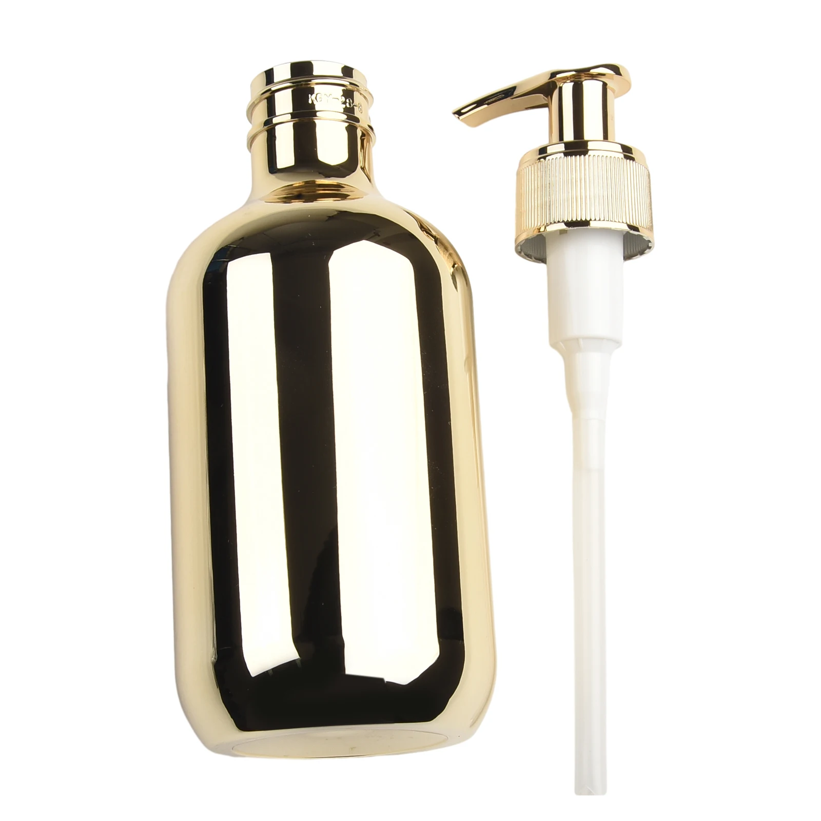 Stylish and Practical Hand Soap Dispensers 300ml Gold Chrome Soap Bottles PET Plastic Perfect for Kitchen Restroom Bathroom
