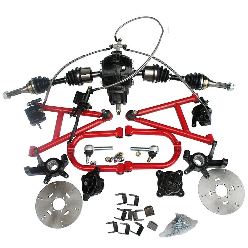 

beach bike modification accessories, four-wheel drive cage, front axle drive shaft suspension, disc brake assembly steering